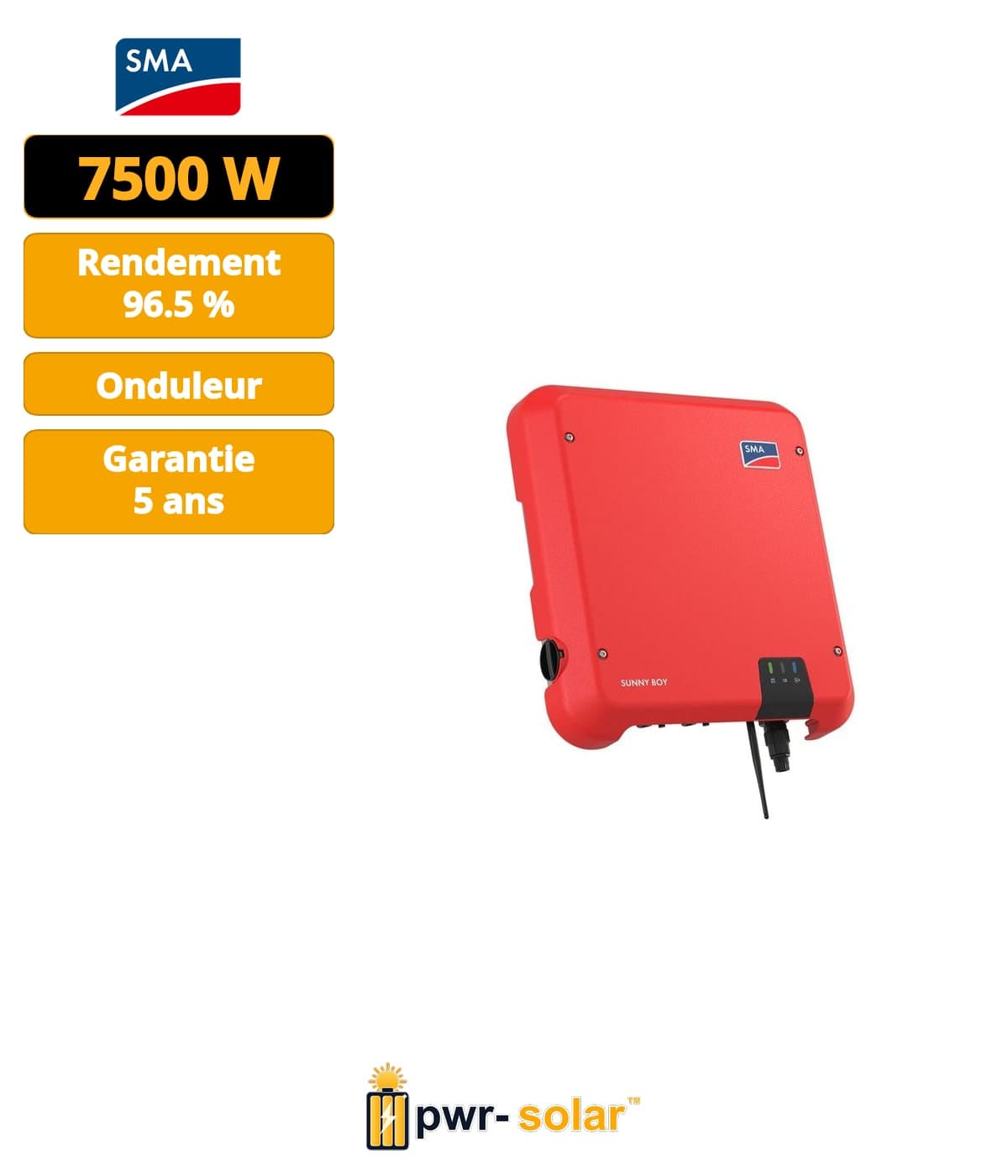 SMA – Sunny Boy 5.0 monophasé 2 MPPT