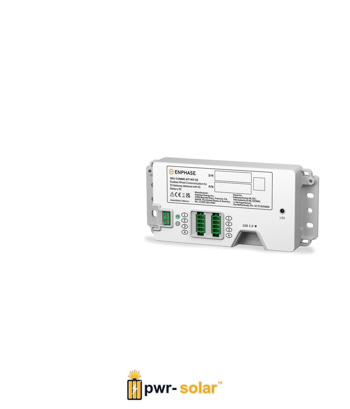 ENPHASE - kit de communication 2 INT - Permet une communication de contrôle câblée entre les unités IQ Gateway Metered et IQ Battery 5P.