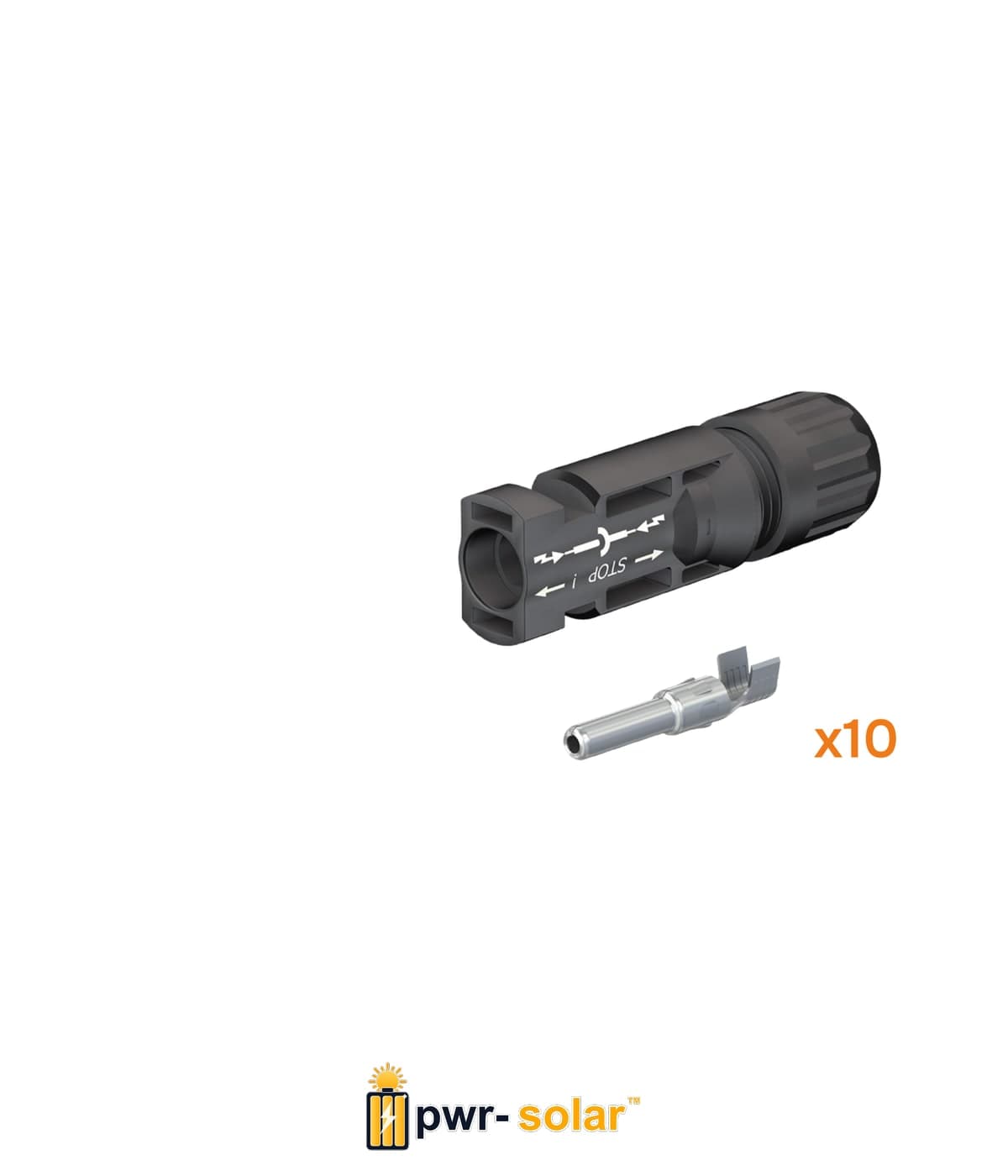 STÄUBLI - Connecteurs mâle MC4 Sachet de 10 - KBT4/6X-UR - section de câble 4-6 mm² - Diam extérieur câble 5,5 à 7,4mm.