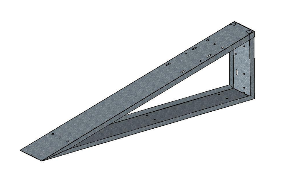 ESR - KIT SUPPORT TRIANGLE - Structure de montage sous ETN en toiture terrasse - sol - mur. PREVOIR L'AJOUT BRIDES CENTRALES ET LATERALES