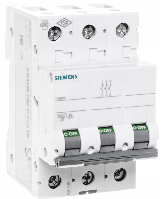 Disjoncteur – SIEMENS – de surintensité – B10 – 3 phase