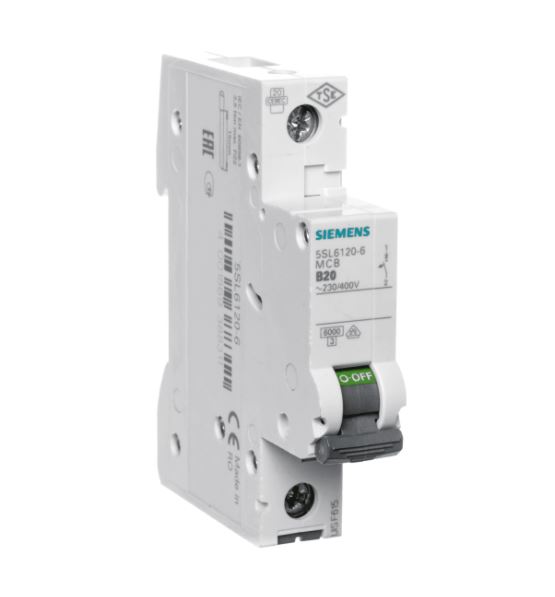 Disjoncteur – SIEMENS – de surintensité – B20 – 1 phase
