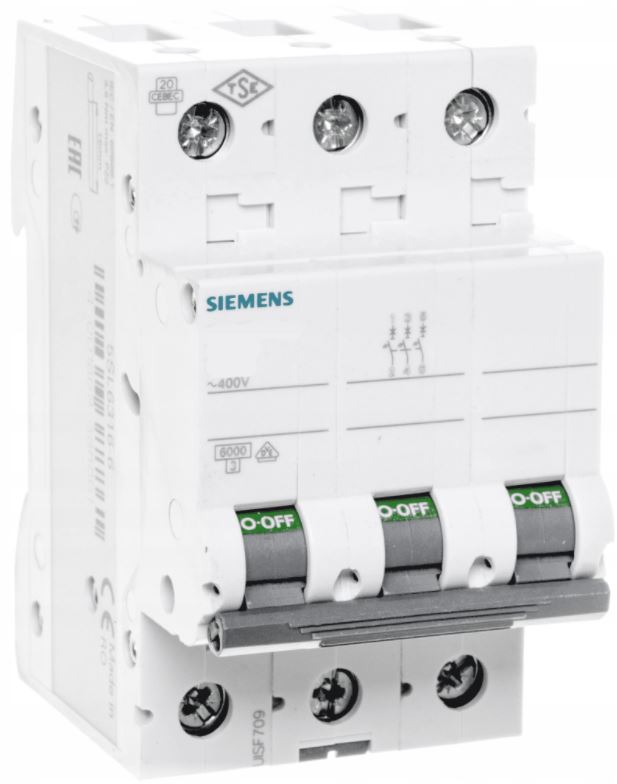 Disjoncteur – SIEMENS – de surintensité – B20 – 3 phase