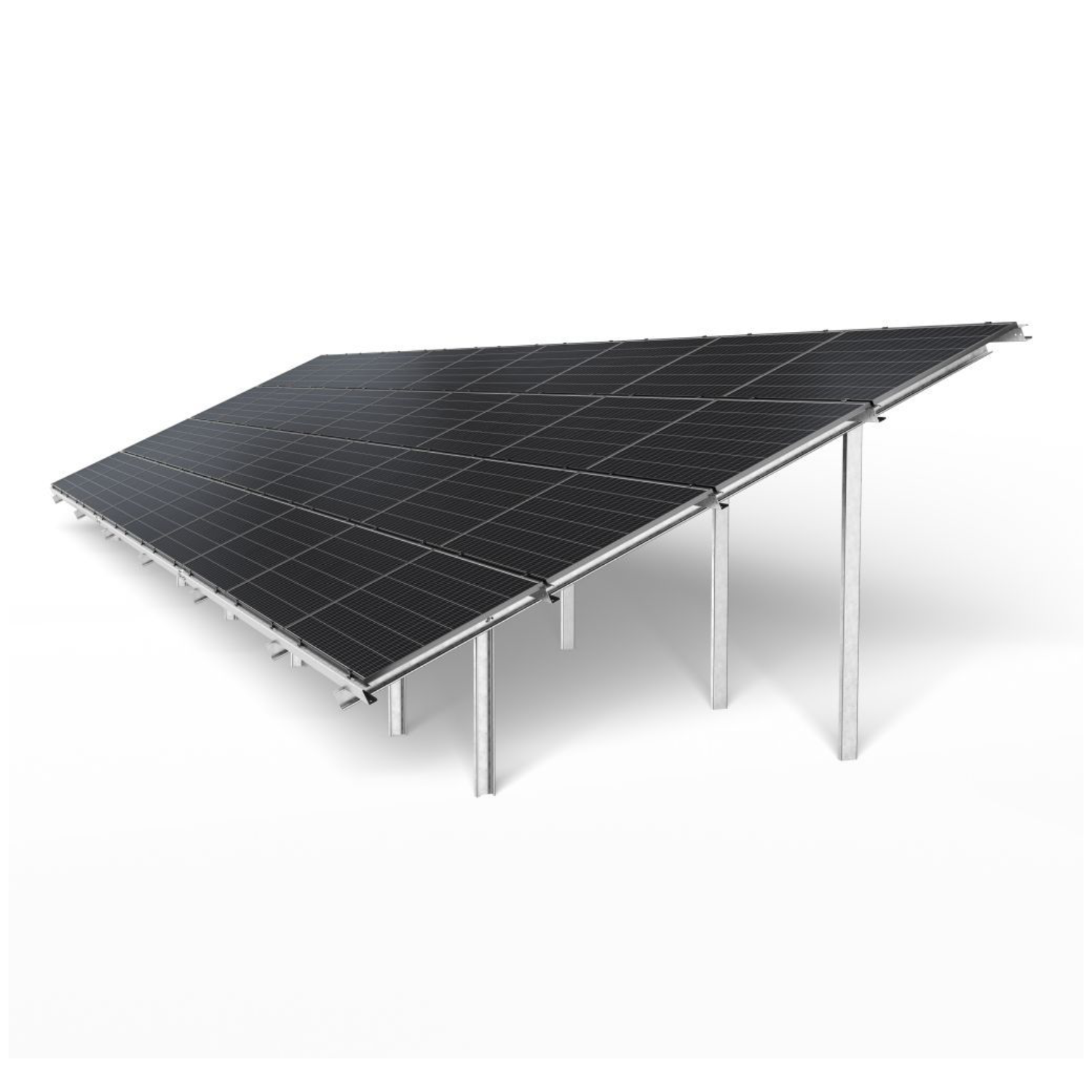 Structure au sol – WS-024 – 4 modules – horizontal – 990-1149mm – 1650-1910mm – 1990-2220mm – 2250-2400mm