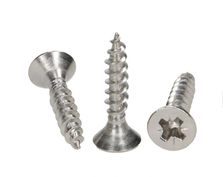 Structures – vis à bois – tête fraisée – empreinte cruciforme 5,0×40 – DIN9100 – A2 (100 pce.)