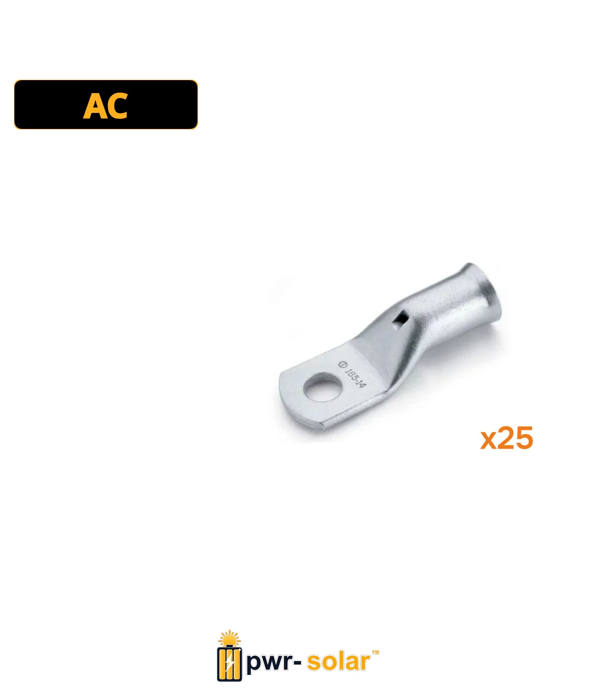 COSSE TUBULAIRE - CUIVRE NFC 20-130 - SECTION - 70mm² - diam. 8mm (25 pcs)