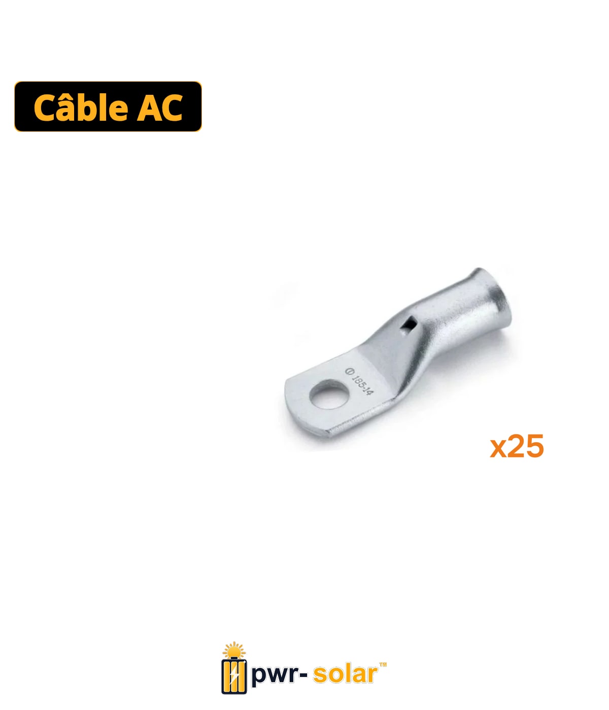 COSSE TUBULAIRE - CUIVRE NFC 20-130 - SECTION - 70mm² - diam. 10mm (25 pcs)