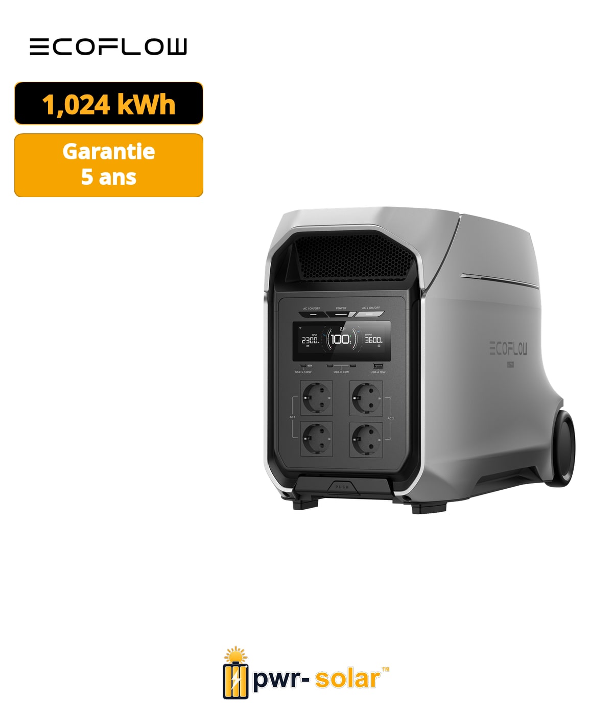 ECOFLOW - DELTA 3 – Batterie portable 1,024 kWh