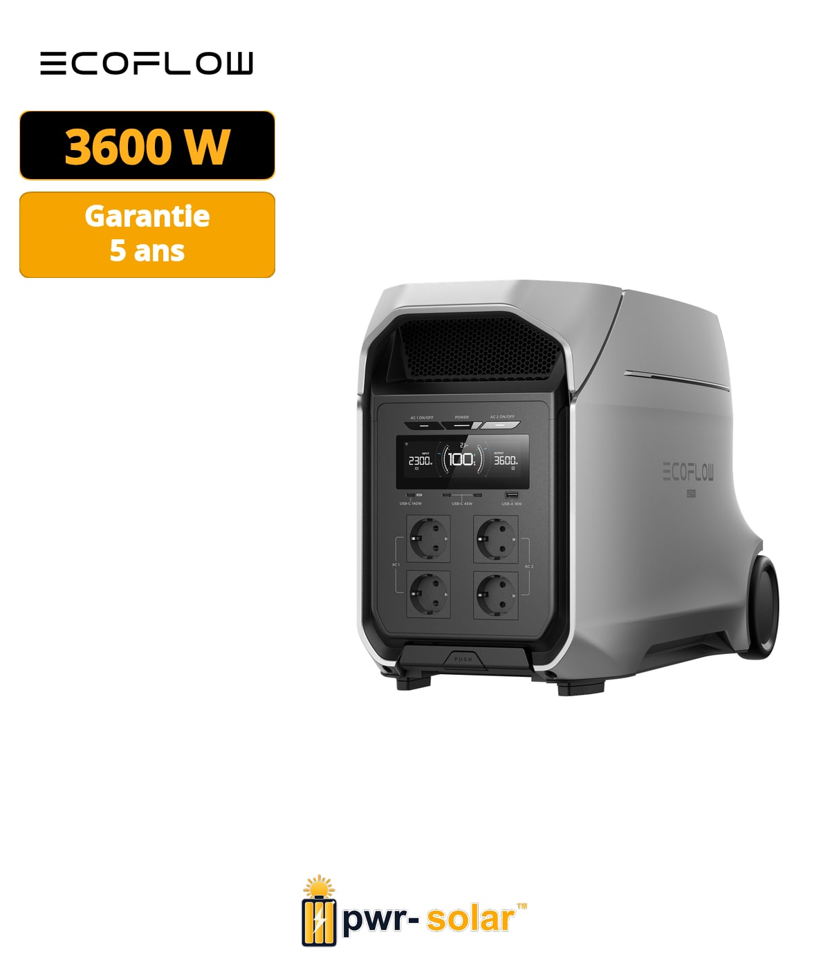 EcoFlow Delta 3 Ultra Plus Batterie portable 3,072 kWh