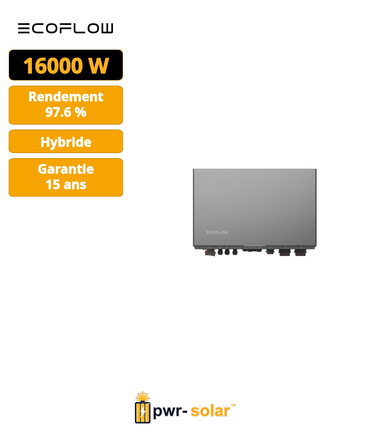 ECOFLOW - Onduleur hybride 12kW - PowerOcean - triphasé