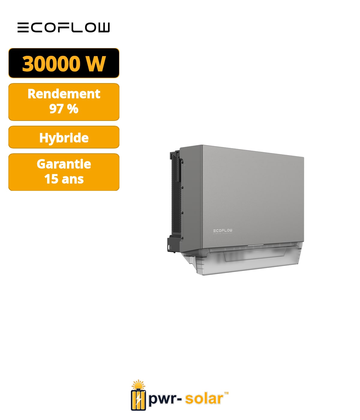 ECOFLOW - Onduleur hybride 15kW - PowerOcean - triphasé