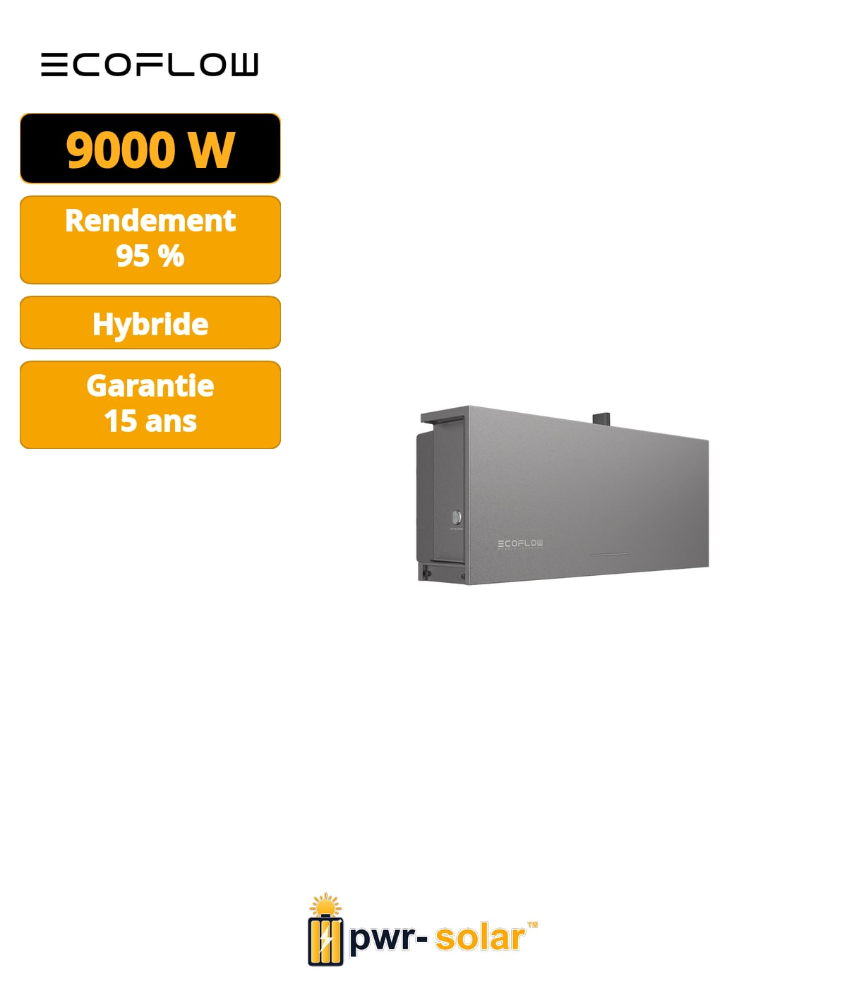 ECOFLOW - Onduleur hybride 3kW - PowerOcean - monophasé
