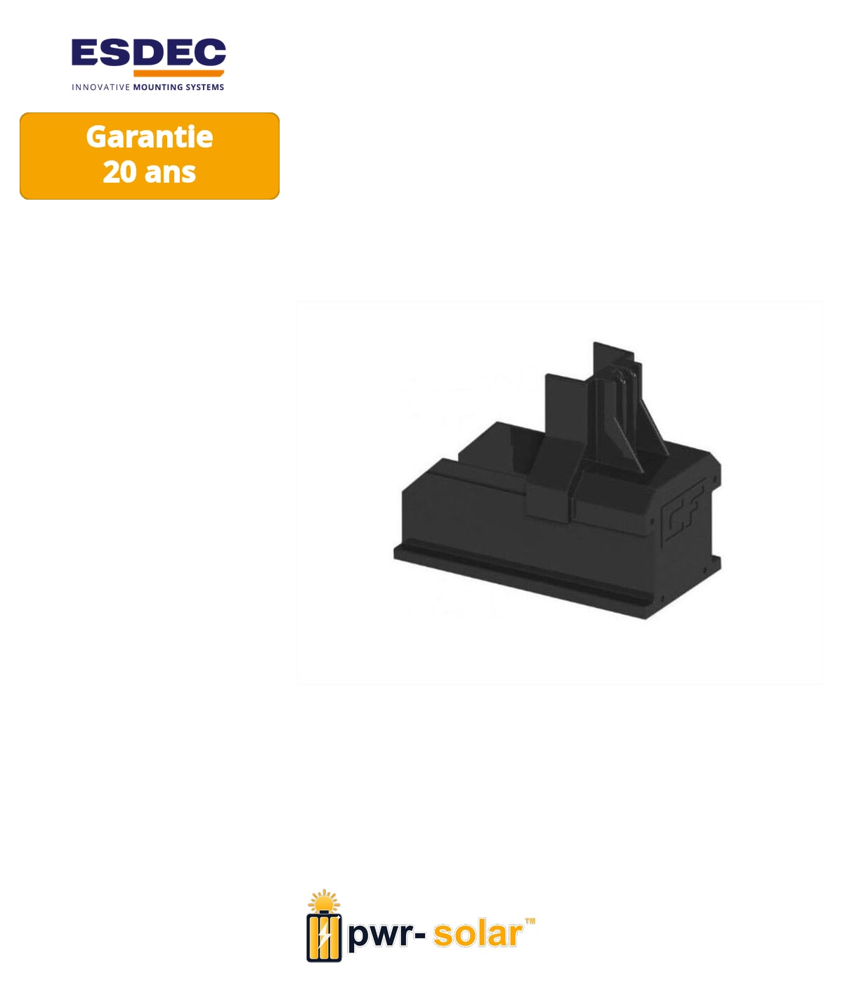 Enstall ClickFit EVO - Embout de rail de montage (Noir)