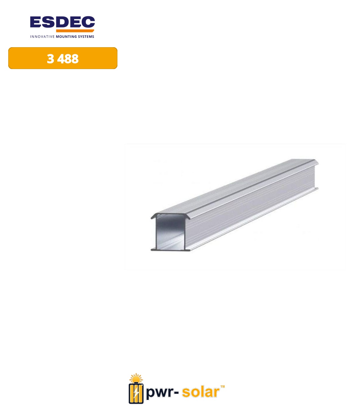 ESDEC – ClickFit EVO – Rail de montage L=3488mm