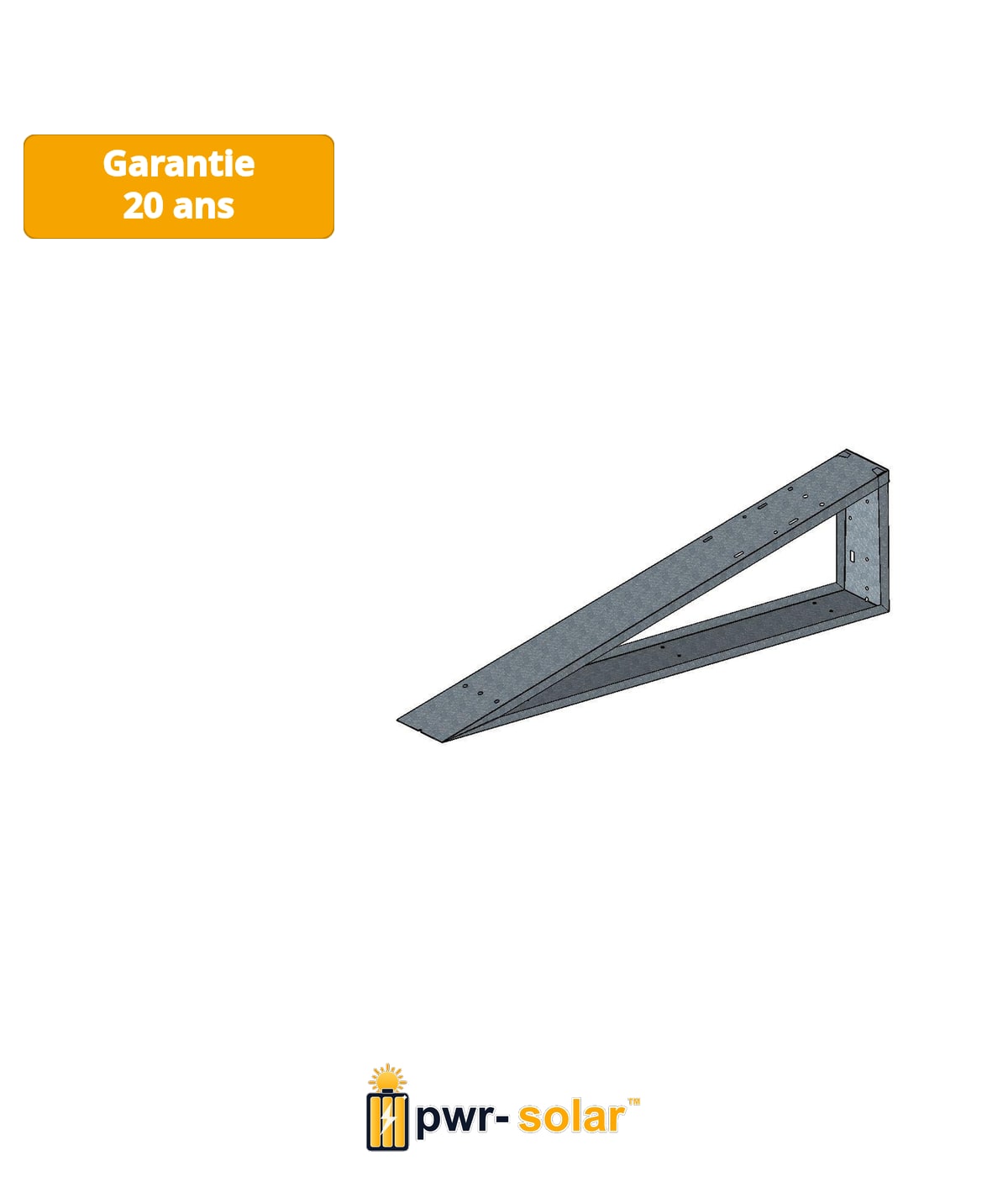 ESR - KIT SUPPORT TRIANGLE - Structure de montage sous ETN en toiture terrasse - sol - mur. PREVOIR L'AJOUT DES BRIDES CENTRALES ET LATERALES