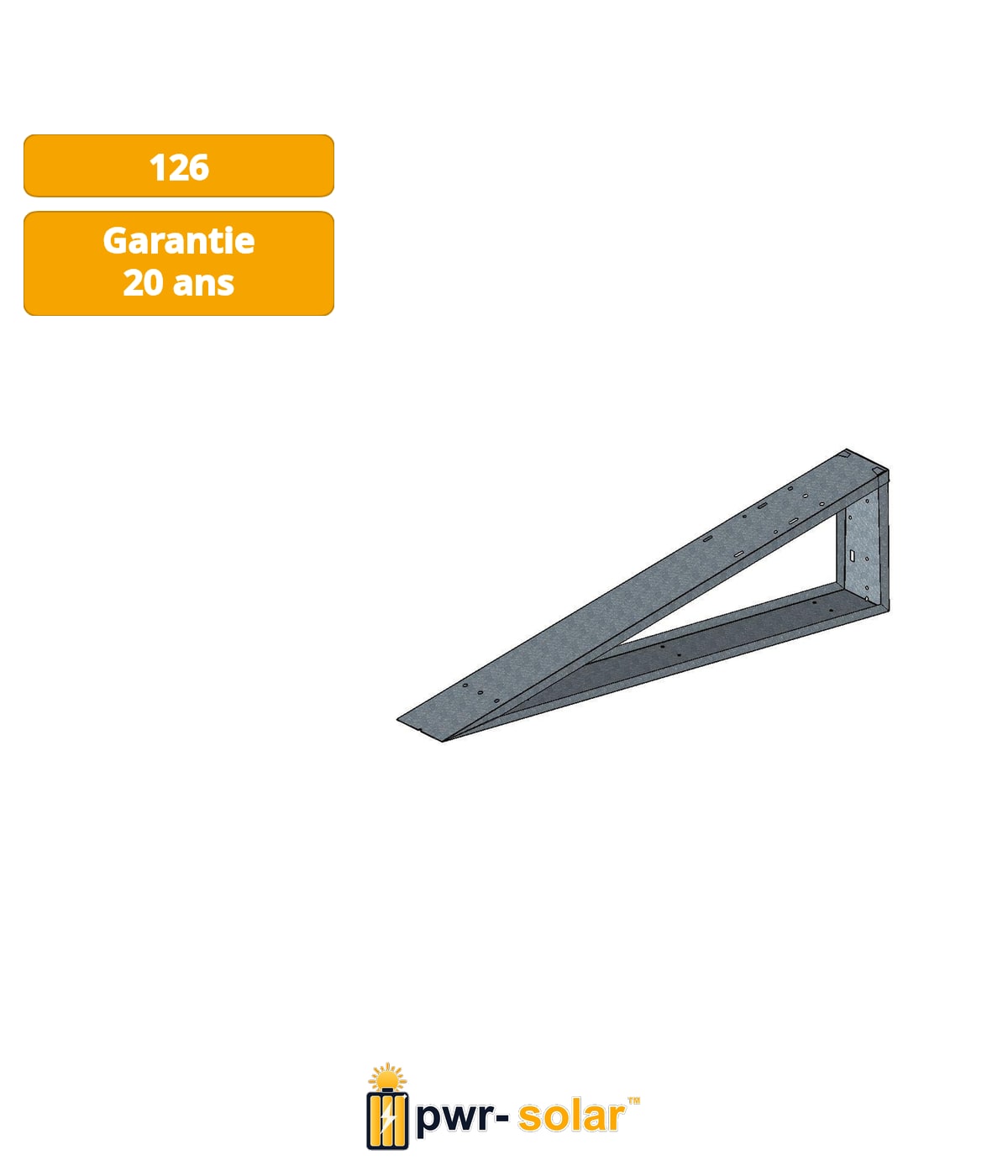 ESR - KIT SUPPORT TRIANGLE - Structure de montage sous ETN en toiture terrasse - sol - mur. PREVOIR L'AJOUT BRIDES CENTRALES ET LATERALES