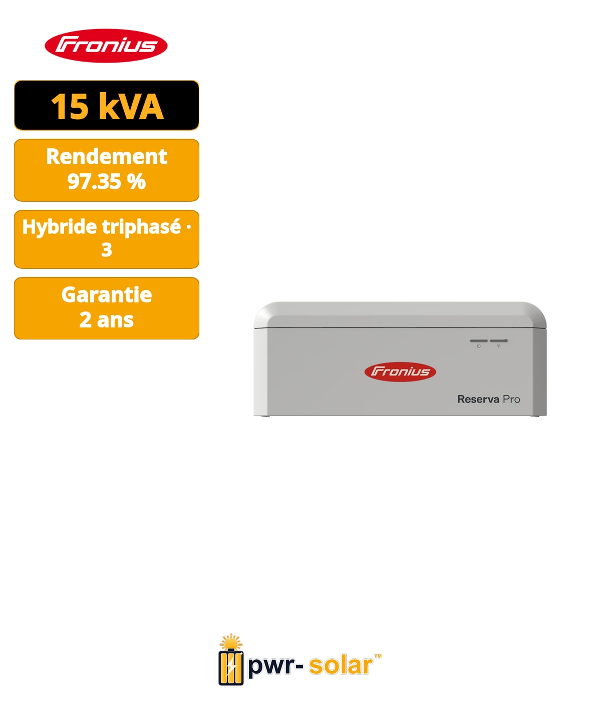 FRONIUS - Onduleur HYBRIDE VERTO 15.0 Plus SPD 1+2 - 3MPPT
