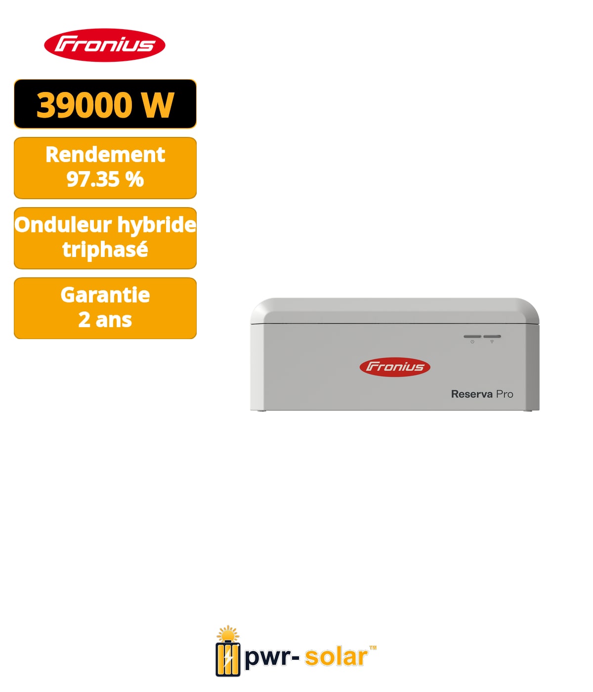 FRONIUS - Onduleur HYBRIDE VERTO 30.0 Plus SPD 1+2 - 3MPPT
