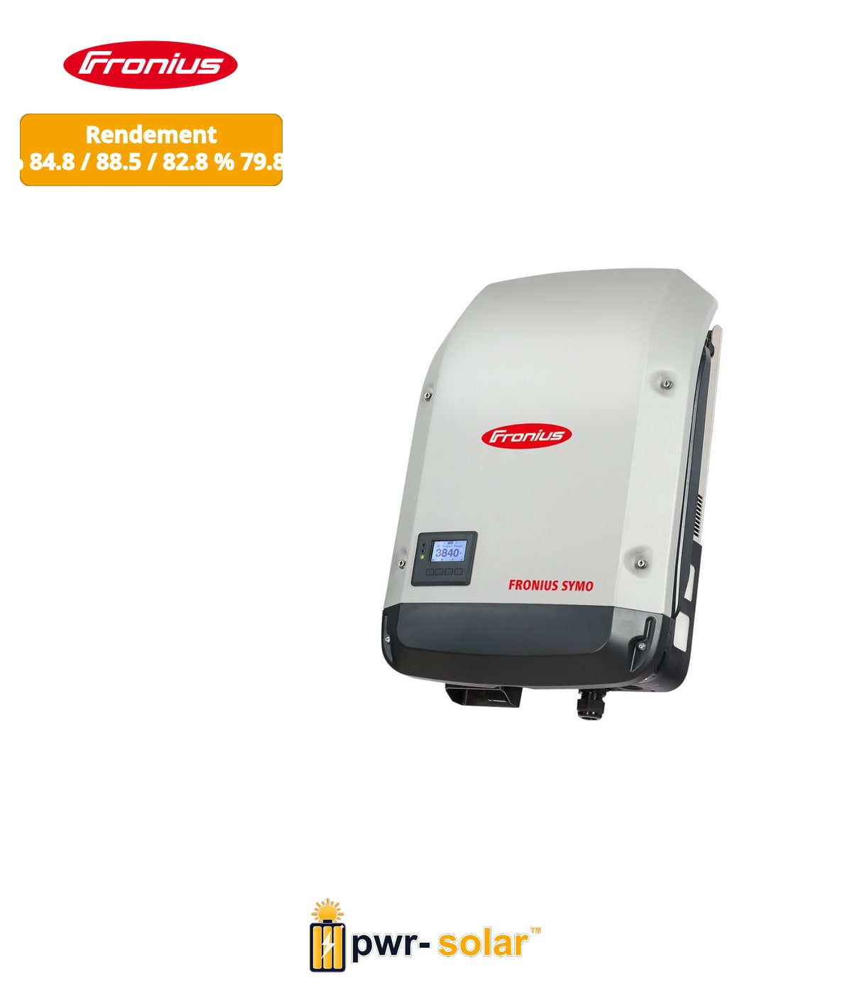 FRONIUS - Onduleur SYMO 8.2-3-M avec Datamanager card - Lors de sa mise en service, enregistrez votre onduleur sur le portail www.solarweb.com et prolongez gratuitement sa garantie.
