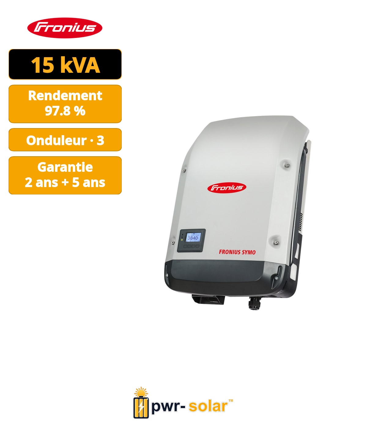 FRONIUS - Onduleur SYMO ADVANCED 17.5-3-M 2MPPT