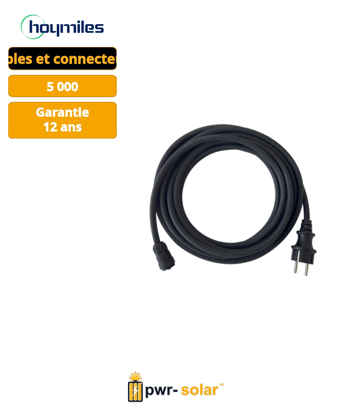 Hoymiles Flex-S3 Câble Plug and Play HMS 5m (Schuko/CEE 7/7)