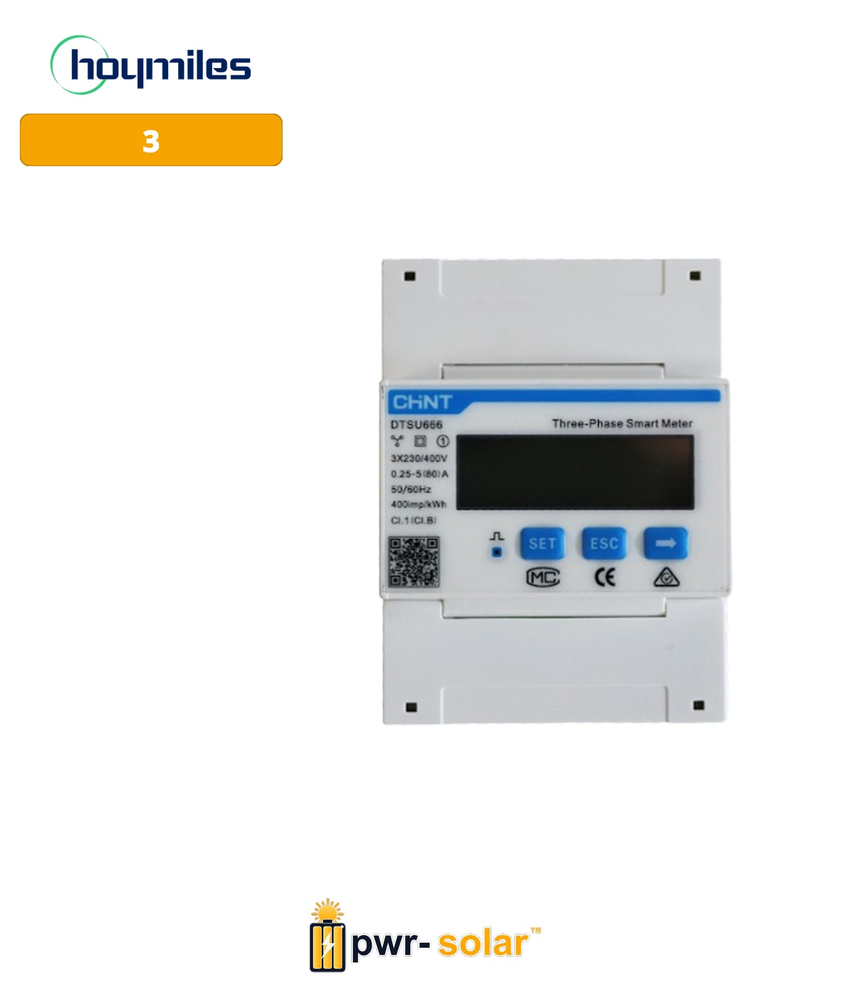 HOYMILES - Compteur triphasé DTSU666 + 3 x CT 100A - compatible DTU-Pro-S
