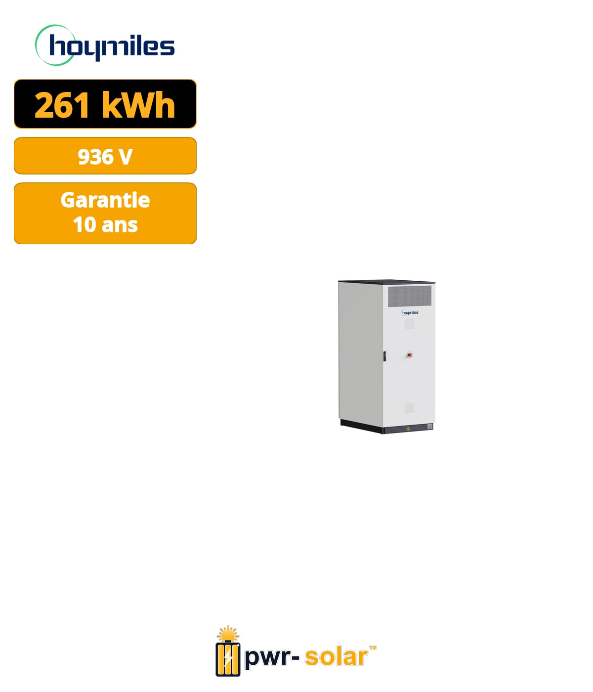 HOYMILES - HoyUltra 2 – Système de Batterie C&I à Refroidissement Liquide (HESS‑261‑2h)