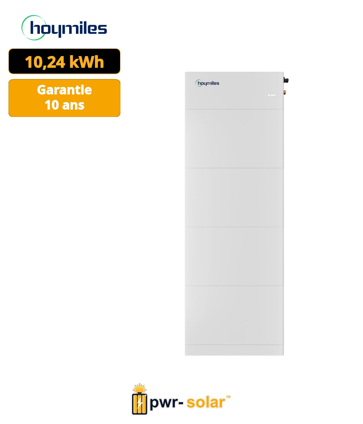 HOYMILES - LB-10S-G2 - ensemble batterie 10.24kWh + BMS + SUPPORT DE MONTAGE AU SOL