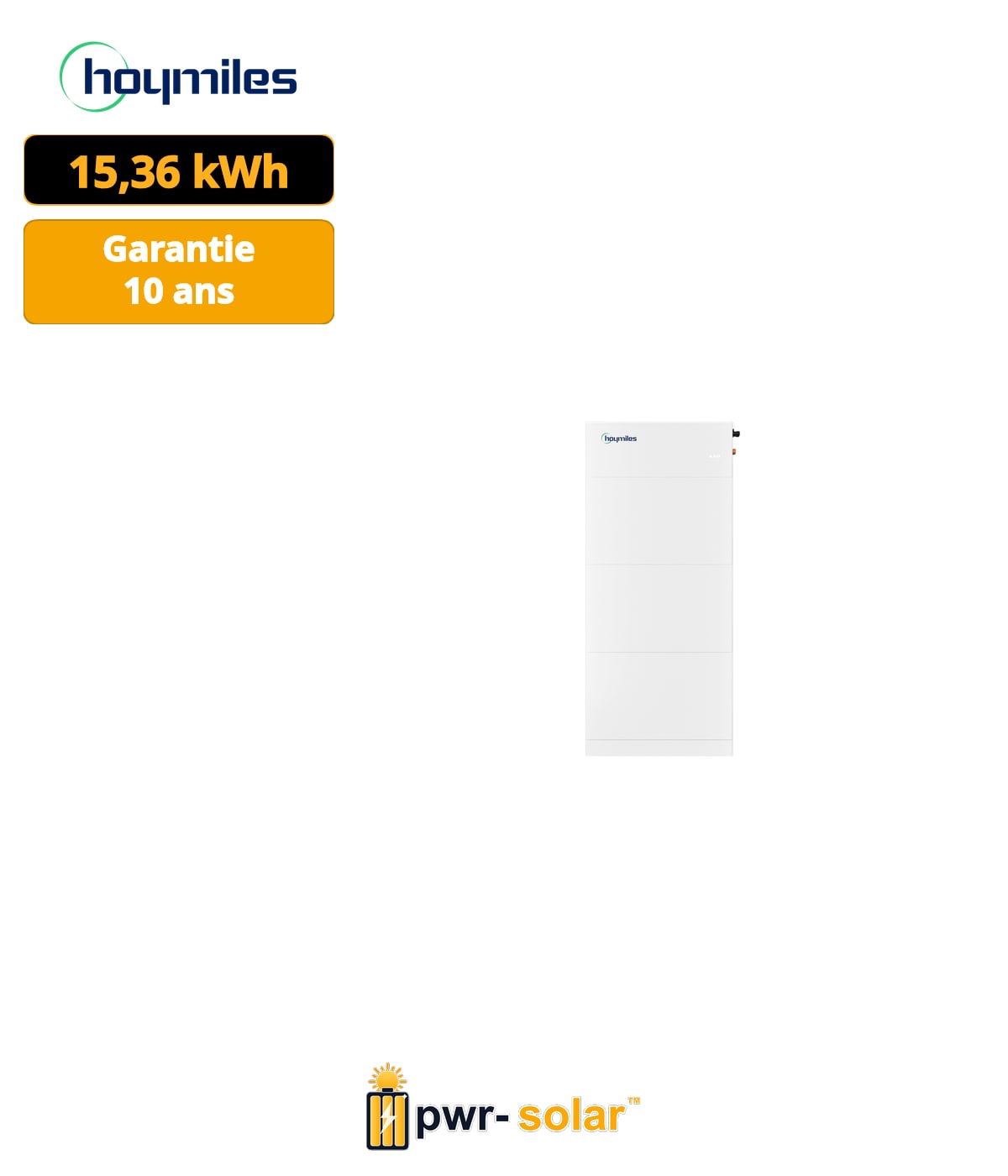 HOYMILES - LB-15S-G2 - ensemble batterie 15.36kWh + BMS + SUPPORT DE MONTAGE AU SOL