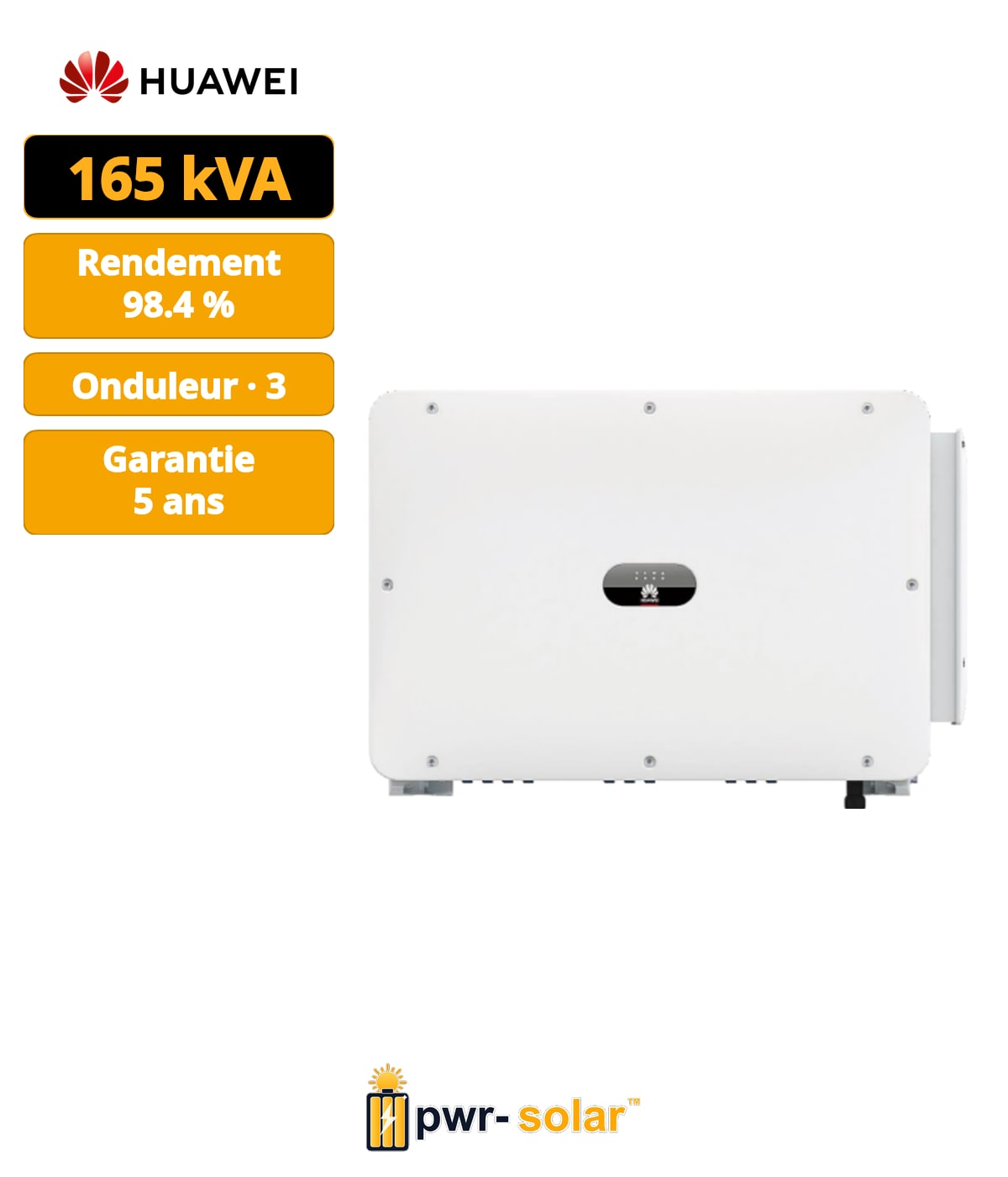 HUAWEI - Onduleur SUN2000-150KTL-MG0 (AFCI) + DC TYPE I et II