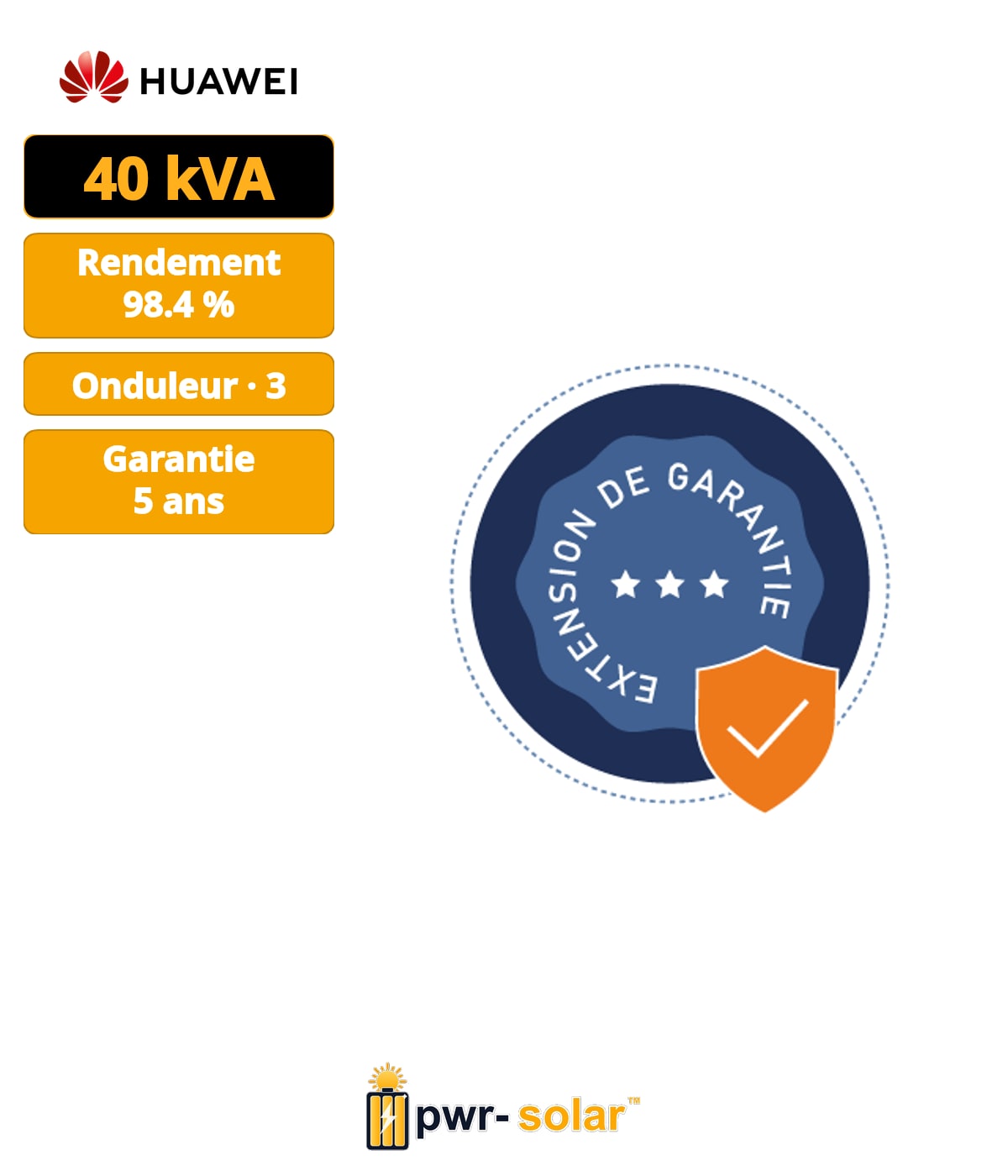 HUAWEI - Onduleur SUN2000-36KTL-M3 - Onduleur triphasé 36kw 4MPPT