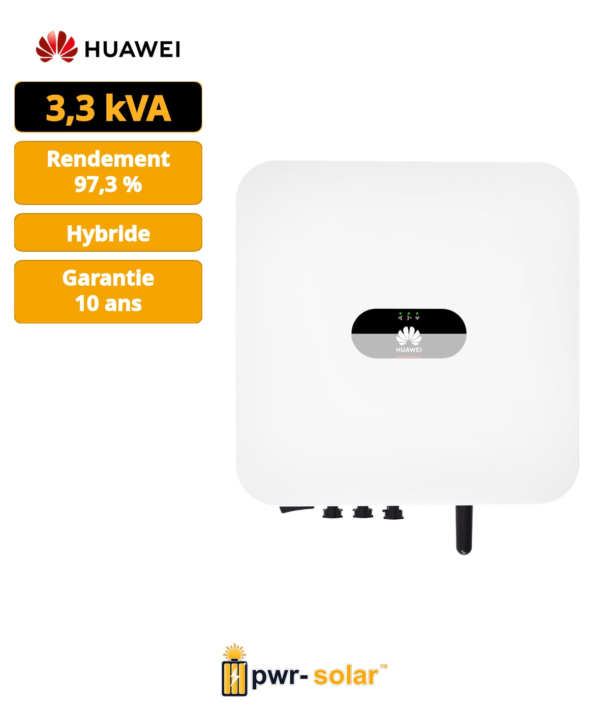 HUAWEI - Onduleur SUN2000-3KTL-L1 - Onduleur monophasé 3kw 2MPPT + antenne intégrée