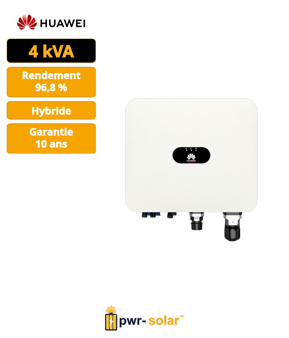 HUAWEI - Onduleur SUN2000-4K-LB0 - Onduleur monophasé 4kw 2MPPT + antenne intégrée
