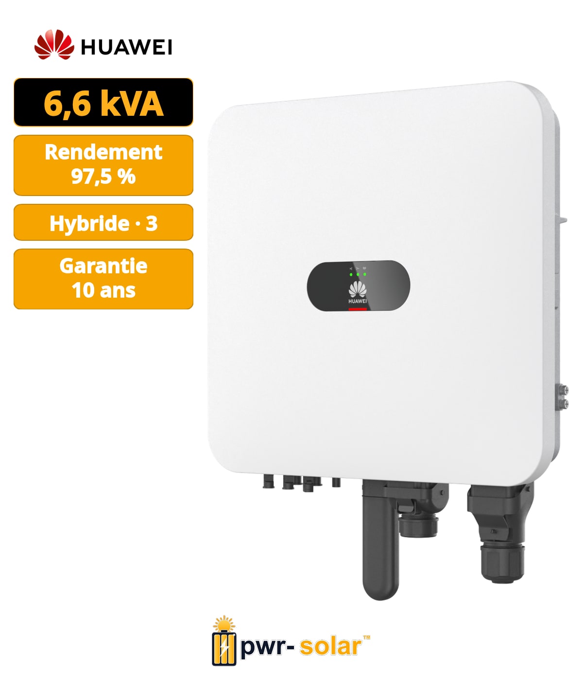 HUAWEI - Onduleur triphasé 6kW à sorties asymétriques - SUN2000-6K-MAP0 - 2MPPT