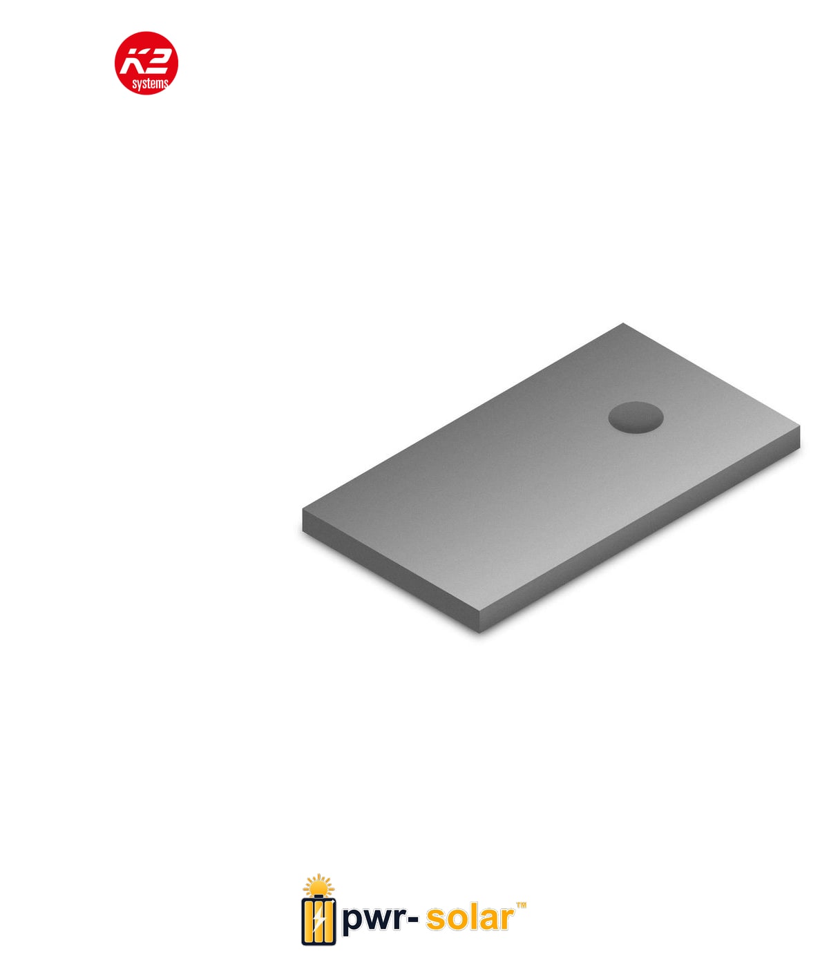 K2 Systems K2 - Plaque M10 pour vis à double filetage