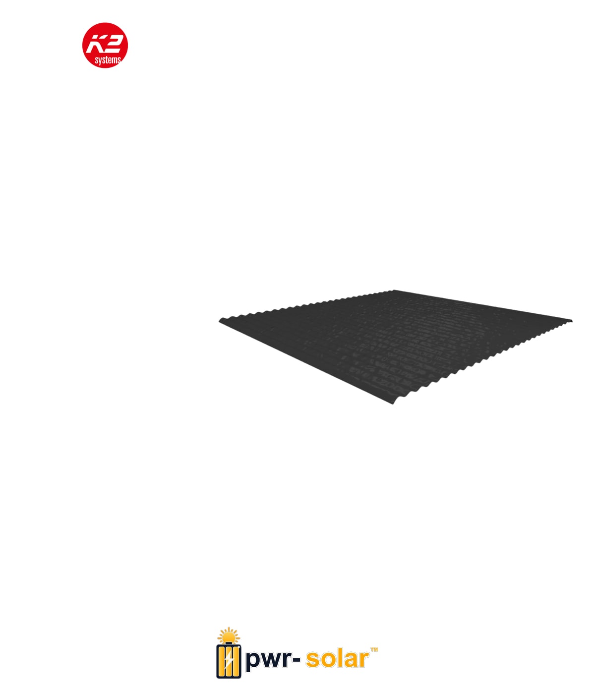 K2 - SingleHook FlatTile sheet metal - ANTHRACITE