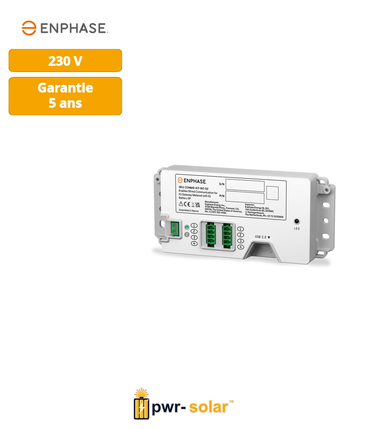 Kit de communication filaire Enphase pour ensemble de batteries 5P