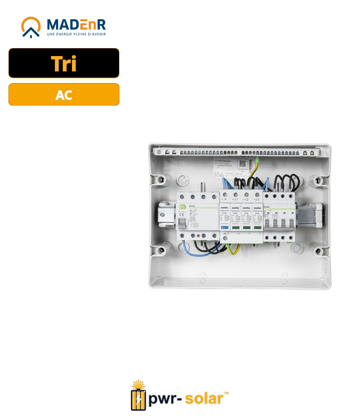 MADEnR - Coffret PV AC 10kW triphasé – 300mA – C20