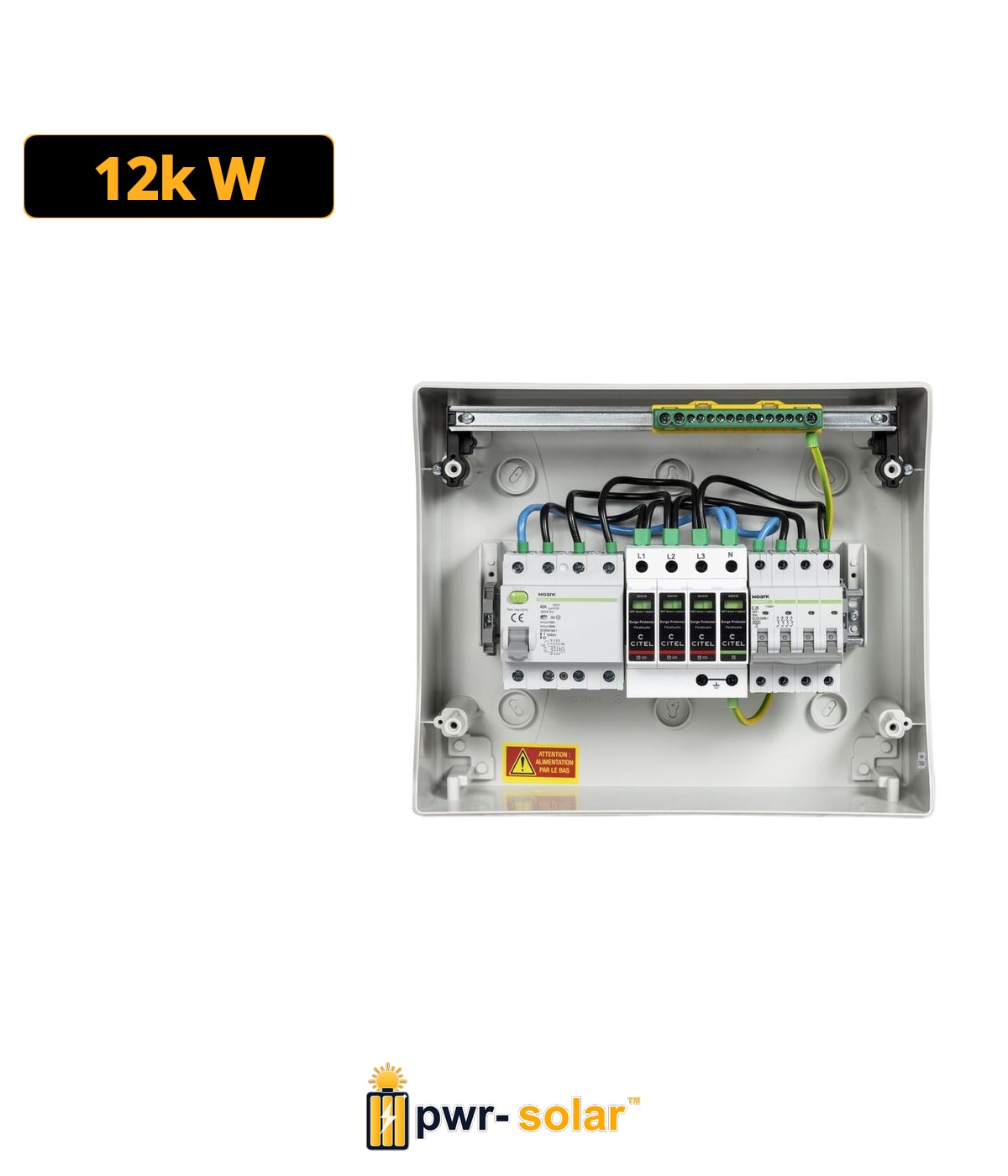 MADEnR - Coffret PV AC 12kW triphasé – 300mA – C25