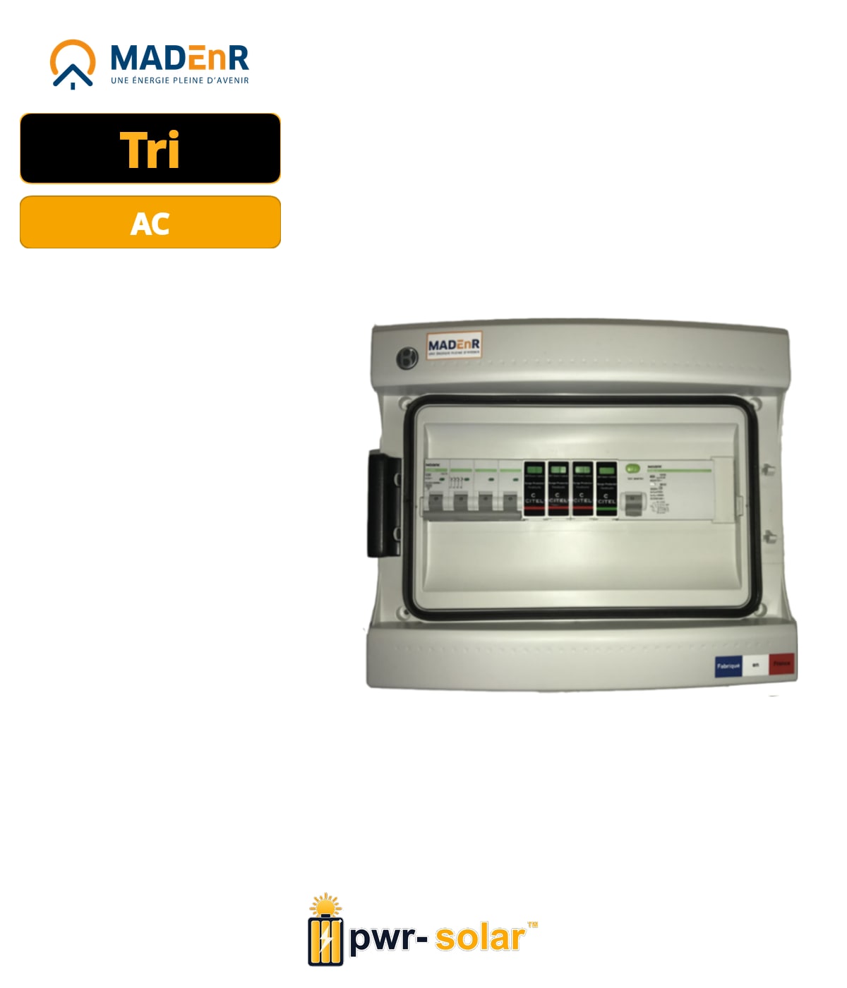 MADEnR - Coffret PV AC 36kW triphasé – 300mA – C63