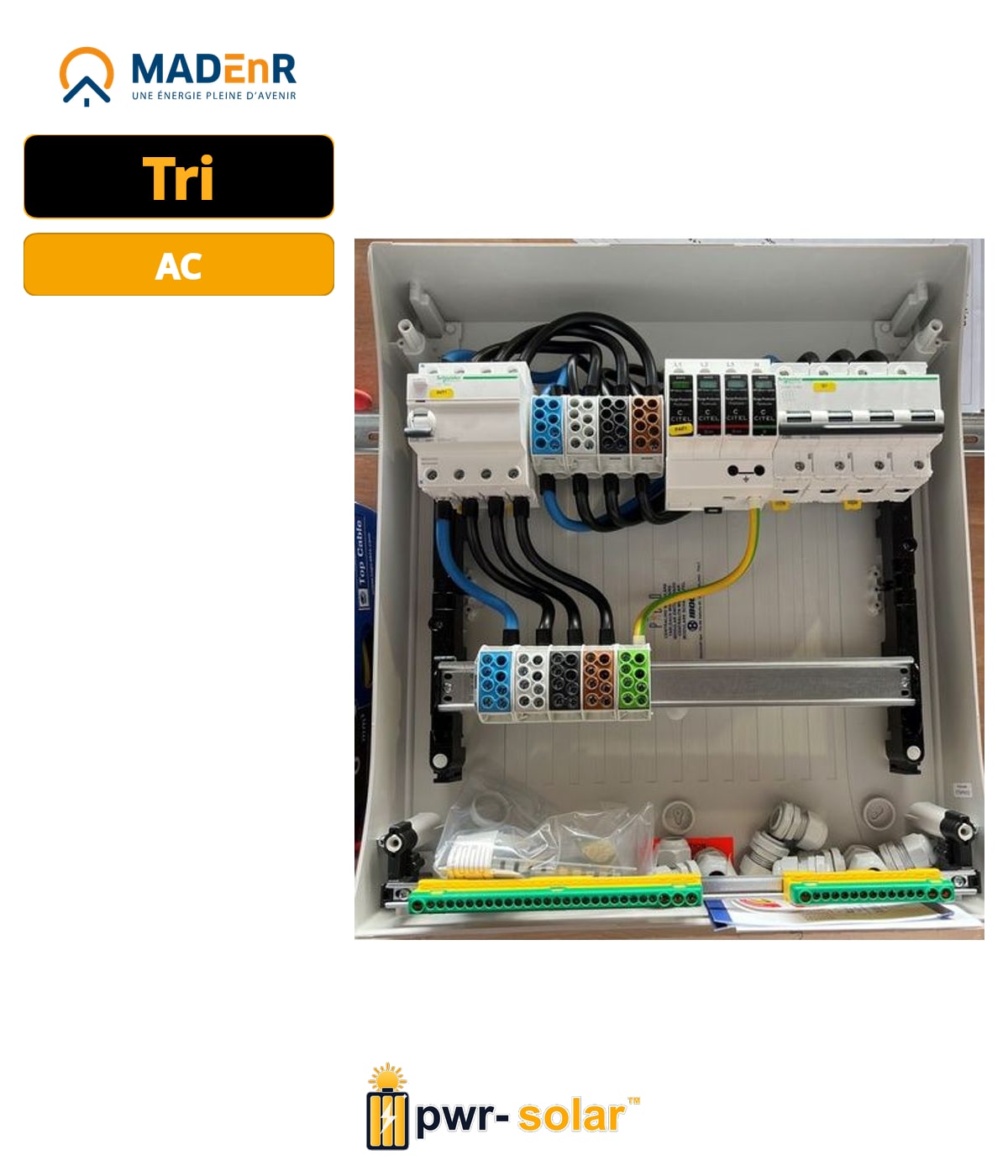 MADEnR - Coffret PV AC 50kW triphasé – 300mA – C80