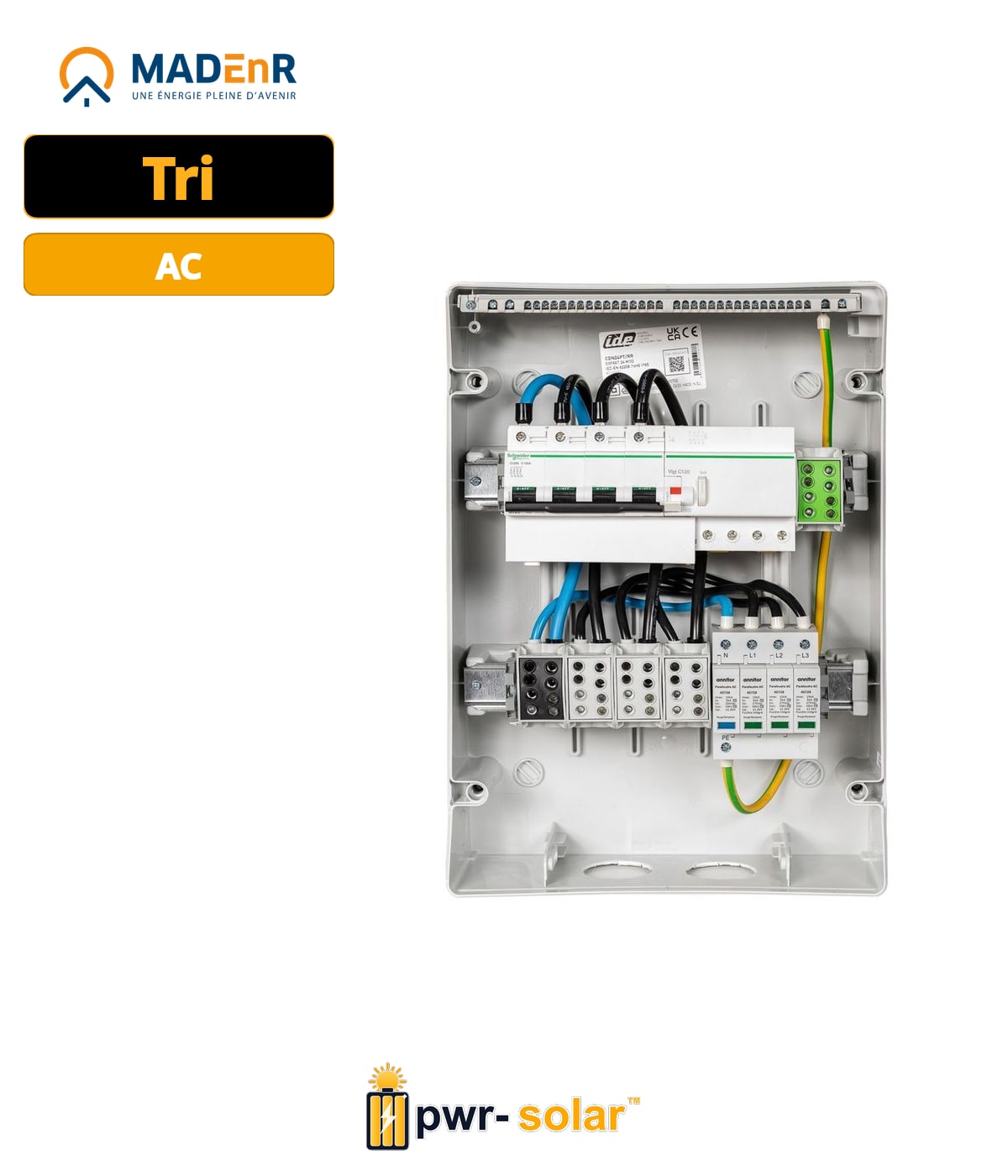 MADEnR - Coffret PV AC 60kW triphasé – 300mA – C125