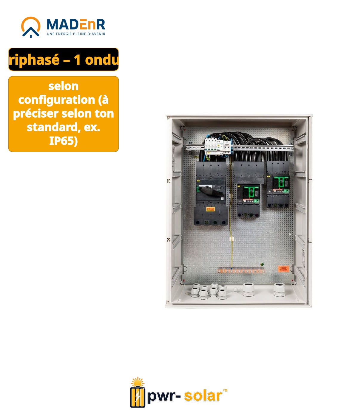 MADEnR - Coffret PV AC de 75kW à 100kW triphasé – 300mA – C160