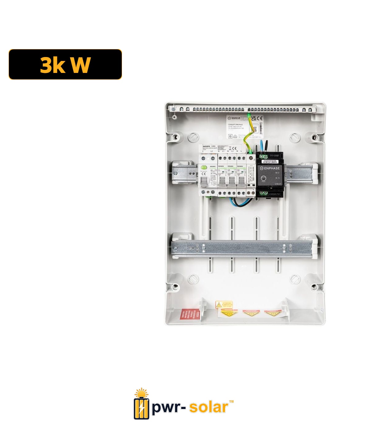 MADEnR - ENPHASE Coffret PV AC 3kW monophasé – 1 Qrelay monophasé + PLACE PASSERELLE