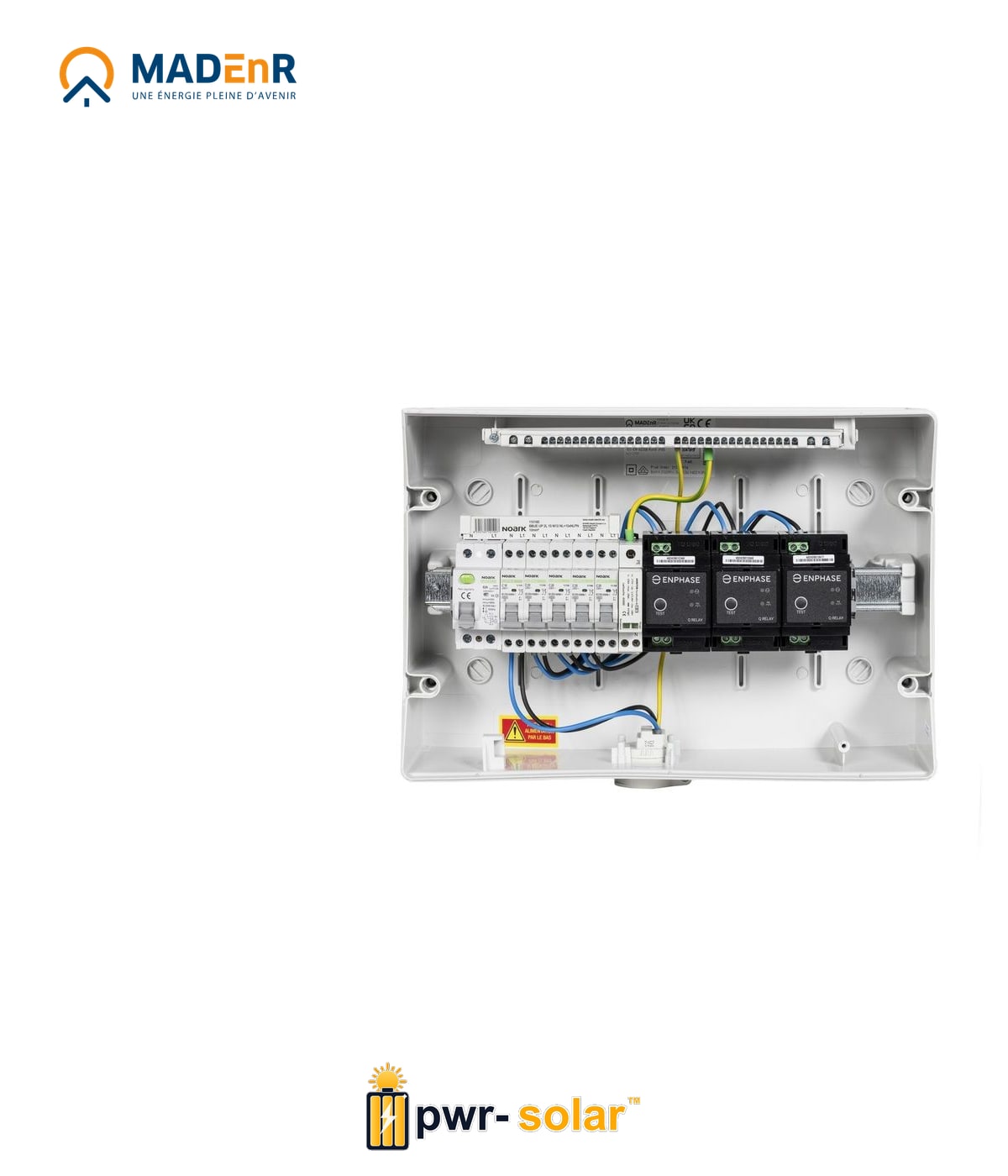 MADEnR - ENPHASE Coffret PV AC 9kW monophasé – 3 Qrelay monophasé