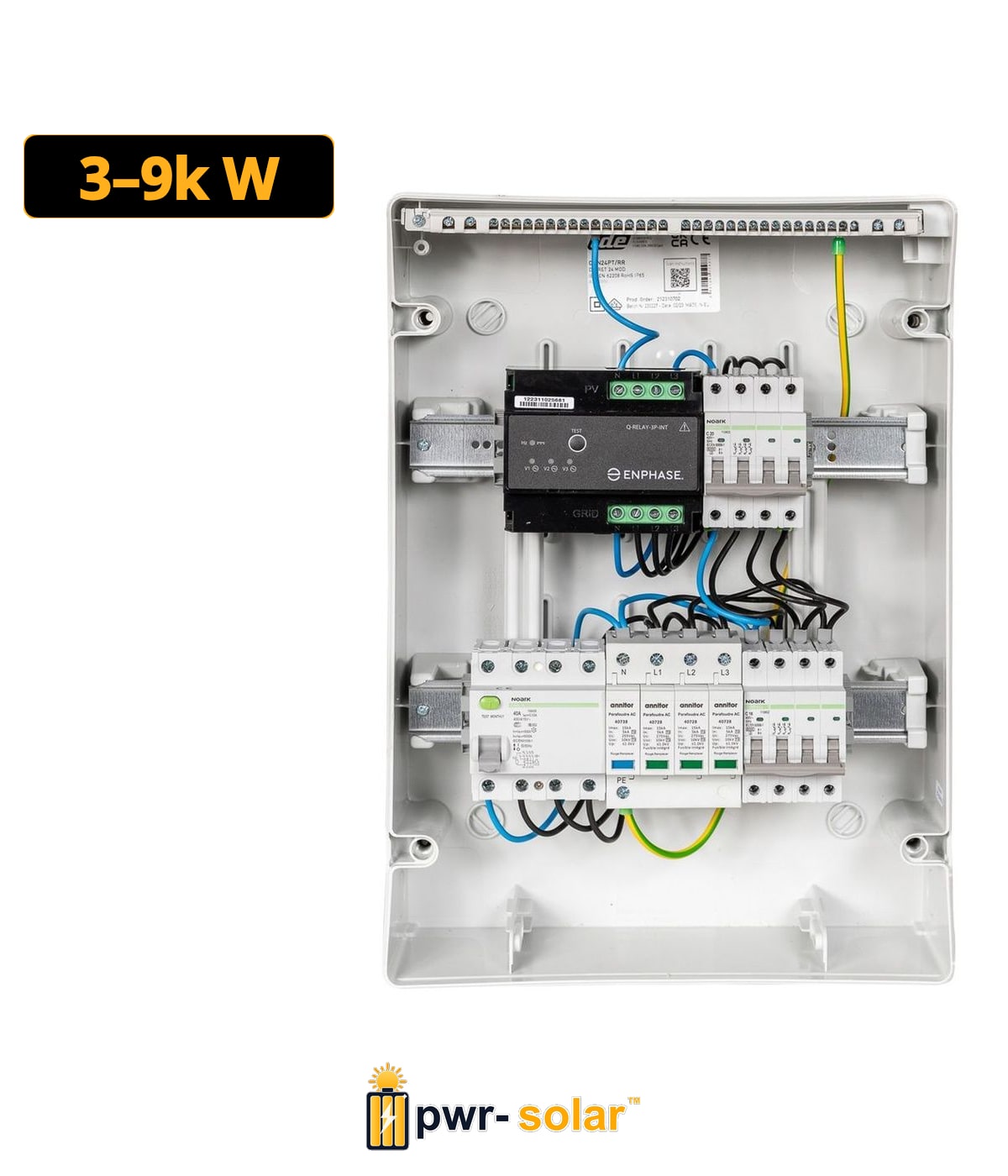 MADEnR - ENPHASE Coffret PV AC 9kW triphasé – 1 Qrelay triphasé + PLACE PASSERELLE