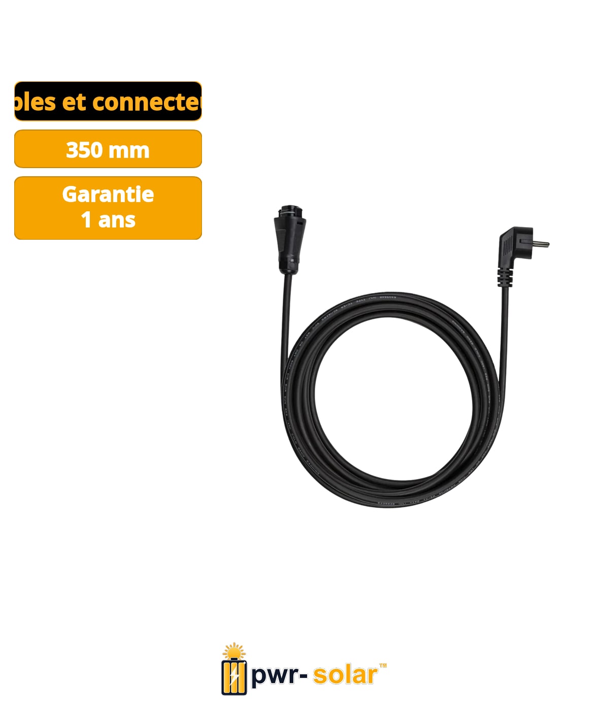 Cordon d’alimentation AC Growatt NEO (5 m, 1.5 mm²)