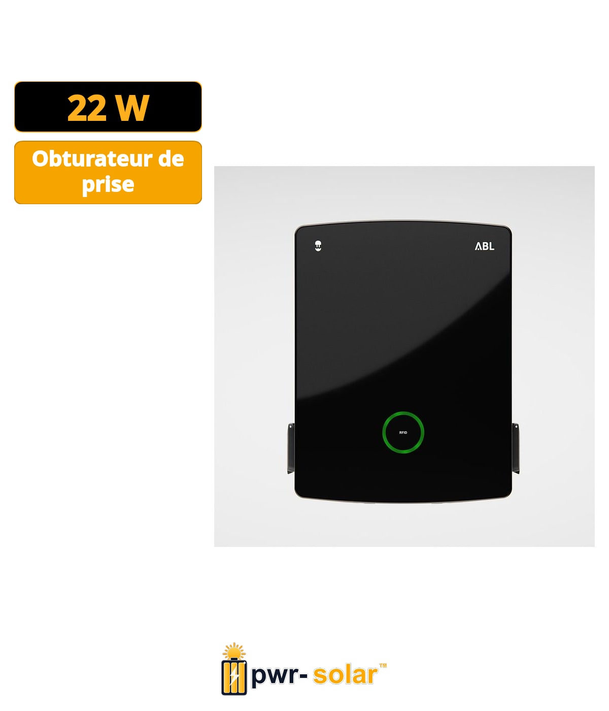 Wallbox ABL eM4 (22 kW / Double / RCBO / Obturateur / Contrôleur / Standard / Noir)