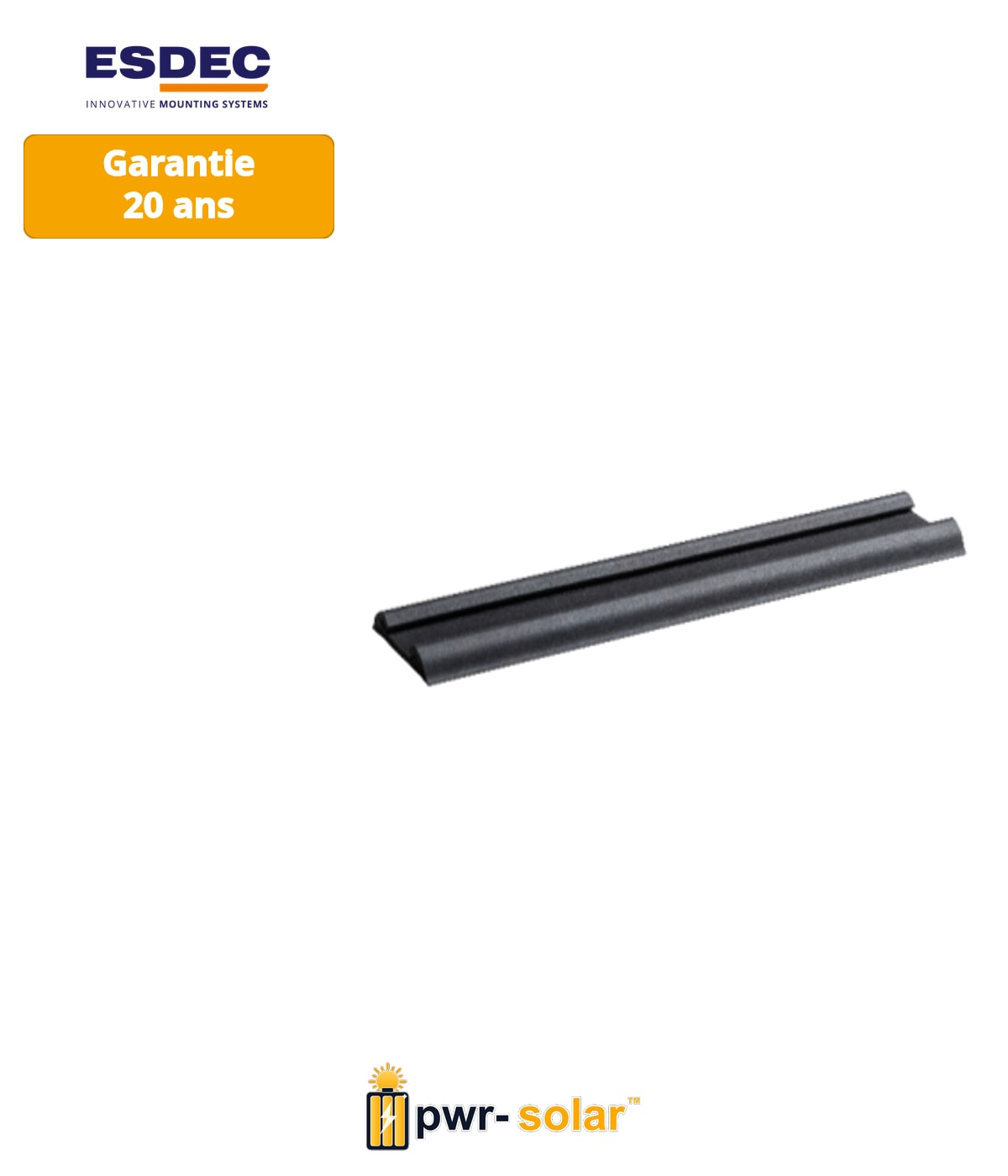 Enstall ClickFit EVO - EPDM adaptateur pour toit en acier avec orientation du module paysage 260 mm