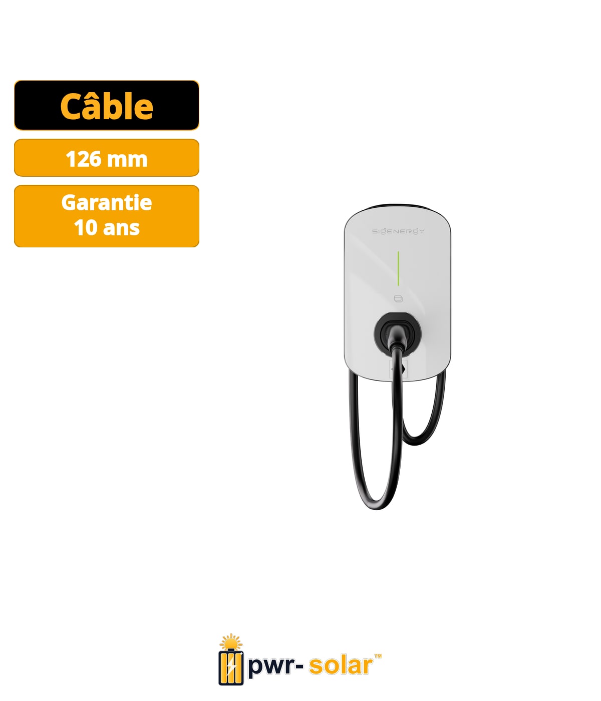 Sigenergy Sigen Chargeur EV CA 22kW (4G, câble T2 5m, Blanc)